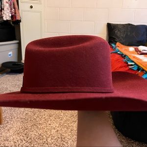 Pro hats cherry red cowboy hat size 7 1/8